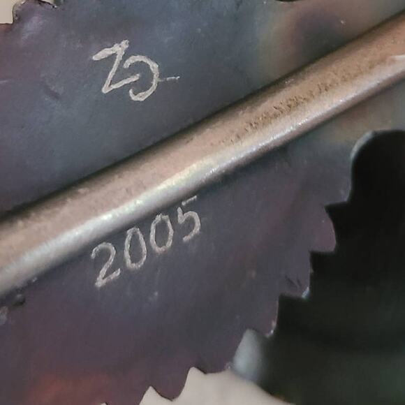 Artist Signed Vintage Handcrafted Brass Flower Candle Holders Set of 2 - Picture 8 of 8